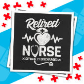 おもしろい退職したナース冗談の看護 スタンダードカクテルナプキン