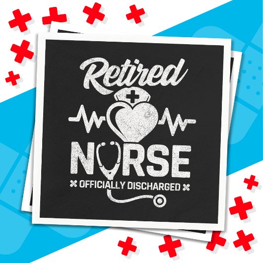 おもしろい退職したナース冗談の看護 スタンダードカクテルナプキン