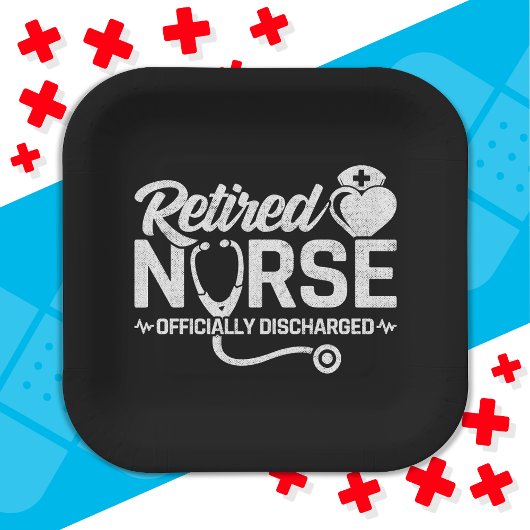 おもしろい退職したナース冗談の看護 ペーパープレート