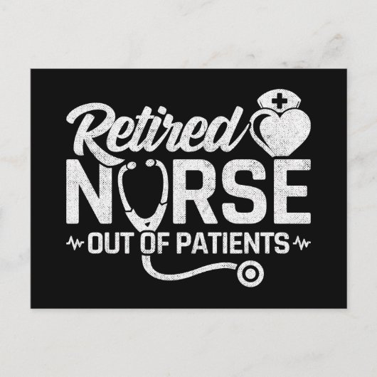 おもしろい退職したナース冗談の看護 ポストカード (正面)