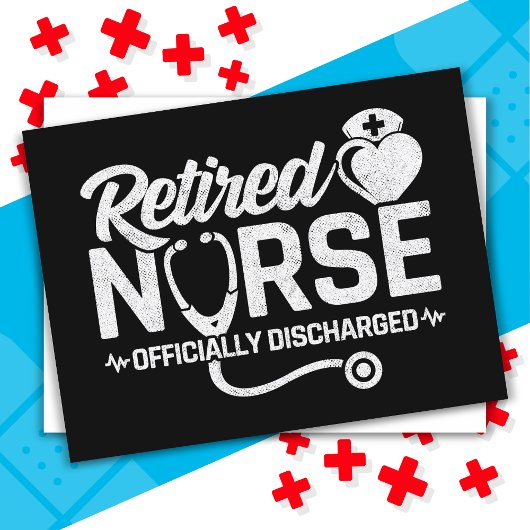 おもしろい退職したナース冗談の看護 ポストカード