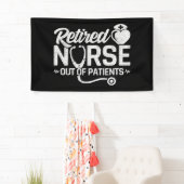 おもしろい退職したナース冗談の看護 横断幕 (インサイチュ)