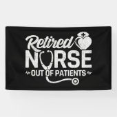 おもしろい退職したナース冗談の看護 横断幕 (横)