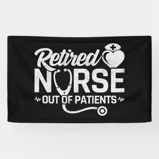 おもしろい退職したナース冗談の看護 横断幕 (横)