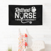 おもしろい退職したナース冗談の看護 横断幕 (インサイチュ)