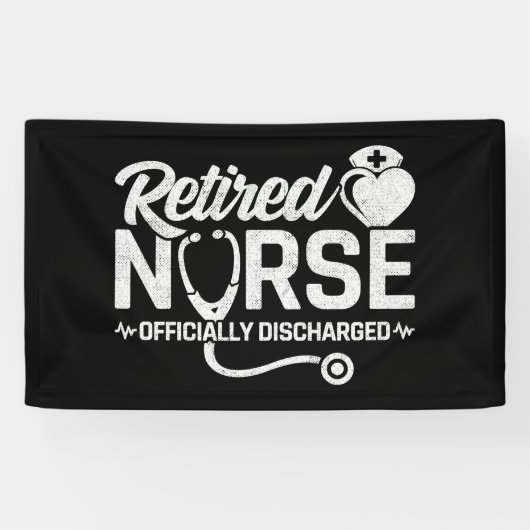 おもしろい退職したナース冗談の看護 横断幕 (横)
