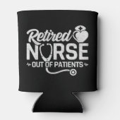 おもしろい退職したナース冗談の看護 缶クーラー (裏面)