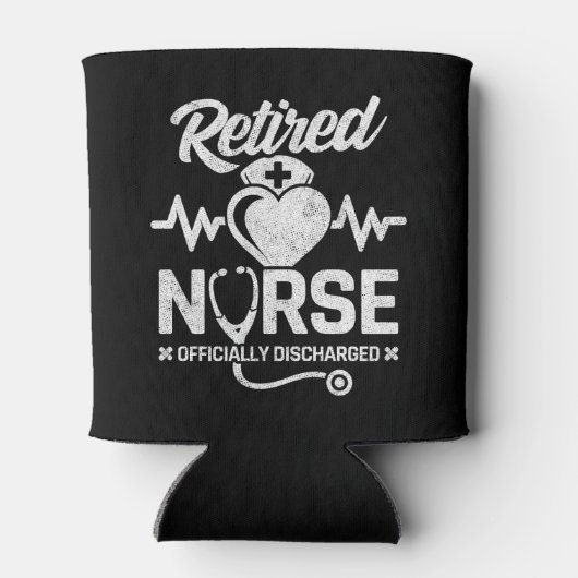 おもしろい退職したナース冗談の看護 缶クーラー (裏面)