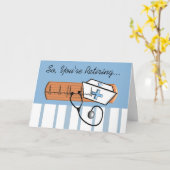 おもしろい退職したナース カード (黄色い花)