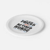 おもしろい退職したナース – 介護退職パーティーGag ペーパープレート (アングル)