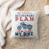 おもしろい退職したバイクもしくは自転車に乗る人退職計画マイバイク クッション (ブランケット)