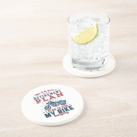 おもしろい退職したバイクもしくは自転車に乗る人退職計画マイバイク コースター (側面)