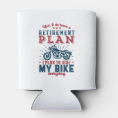 おもしろい退職したバイクもしくは自転車に乗る人退職計画マイバイク 缶クーラー (裏面)