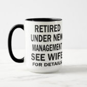 おもしろい退職したパパ誕生日レトロ マグカップ (左)