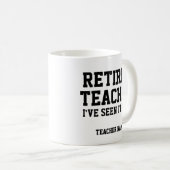 おもしろい退職したパーソナライズされた先生 コーヒーマグカップ (正面右)