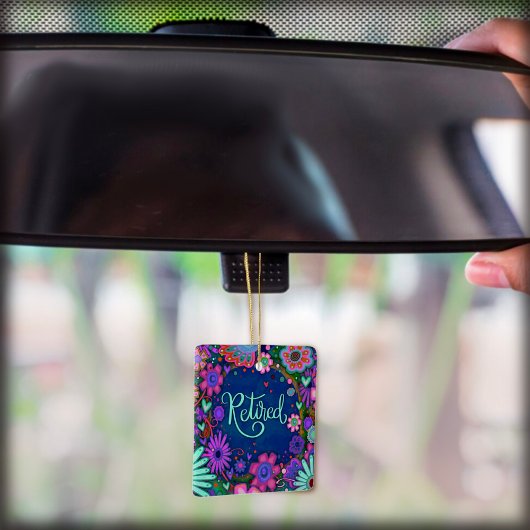 おもしろい退職したフローラピかわいらしンクハート セラミックオーナメント