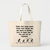 おもしろい退職した先生引用文 ラージトートバッグ (正面)