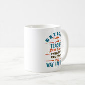 おもしろい退職した先生退職後の幸福 コーヒーマグカップ (正面右)