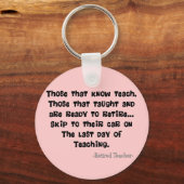 おもしろい退職した先生 キーホルダー (正面)