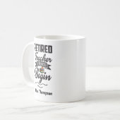 おもしろい退職した先生 コーヒーマグカップ (正面左)
