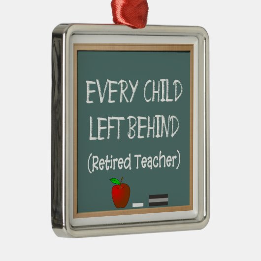 おもしろい退職した先生 メタルオーナメント (右)