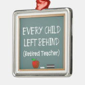 おもしろい退職した先生 メタルオーナメント (左)