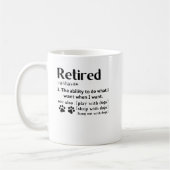 おもしろい退職した定義ドッグ母パパポー愛好家 コーヒーマグカップ (左)