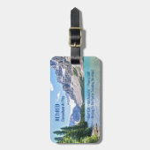 おもしろい退職した湖，山の湖，職業Gag ラゲッジタグ (正面縦)