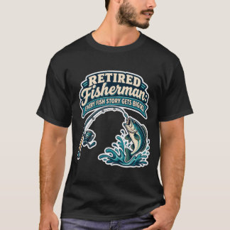 おもしろい退職した釣り人+釣り+ユーモア Tシャツ