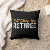 おもしろい退職した食べ退職ギフトスリープ昼寝 クッション (ブランケット)