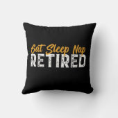 おもしろい退職した食べ退職ギフトスリープ昼寝 クッション (裏面)