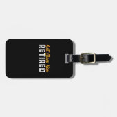 おもしろい退職した食べ退職ギフトスリープ昼寝 ラゲッジタグ (正面横)