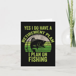 おもしろい退職した魚釣り男性へ カード