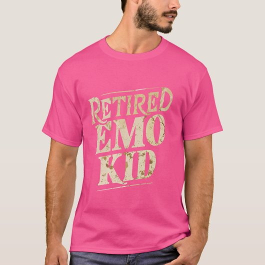 おもしろい退職したEmo Kid悲しい音楽ユーモア退職した Tシャツ (正面)