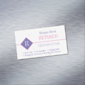 おもしろい退職したPink Marble、DIYピンク&パープルギャグ マグネット名刺 (インサイチュ)