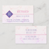 おもしろい退職したPink Marble、DIY Pink Gag 名刺 (正面/裏面)