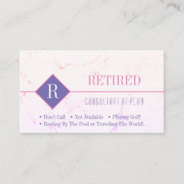 おもしろい退職したPink Marble、DIY Pink Gag 名刺