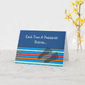 おもしろい退職したPodiatristカード カード (黄色い花)