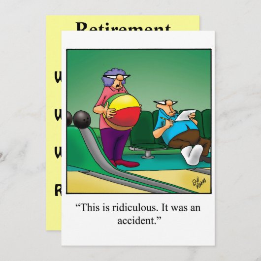 おもしろい退職パーティの招待状「斑点」 招待状 (正面/裏面)