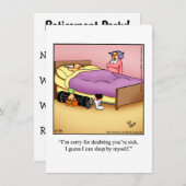 おもしろい退職パーティの招待状「斑点」 招待状 (正面/裏面)