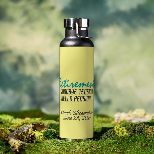 おもしろい退職引用文パーソナライズされた ウォーターボトル (アウトドア)