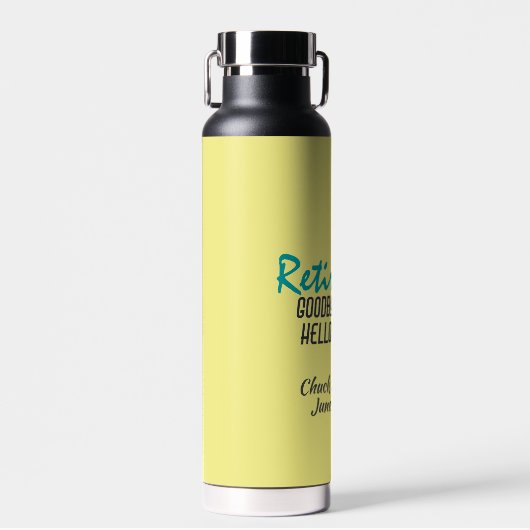 おもしろい退職引用文パーソナライズされた ウォーターボトル (正面)