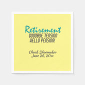 おもしろい退職引用文パーソナライズされた スタンダードカクテルナプキン (正面)