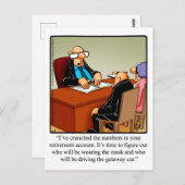 おもしろい退職用ユーモアポストカード「斑点」 ポストカード (正面/裏面)