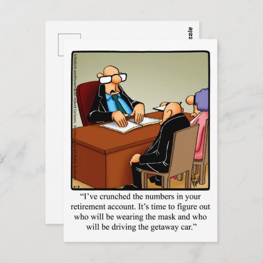 おもしろい退職用ユーモアポストカード「斑点」 ポストカード (正面/裏面)