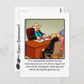 おもしろい退職用ユーモアポストカード「斑点」 ポストカード (正面/裏面)