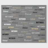 おもしろい退職者ギフトラップ ラッピングペーパー (フラット)