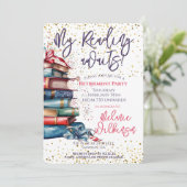 おもしろい退職読パーティー 招待状 (スタンド正面)