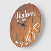 おもしろい退職金は木で退職した素朴す ラージ壁時計 (傾斜)