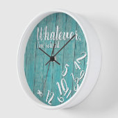 おもしろい退職金は木で退職した素朴す 壁時計 (傾斜)